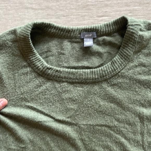 Aerie Oversized Green Heathered Pullover Crewneck Sweatshirt Women's Size S - Picture 5 of 11